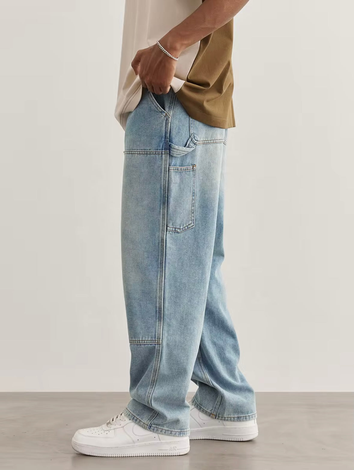 ZAPRE Relaxed Fit Carpenter Jeans