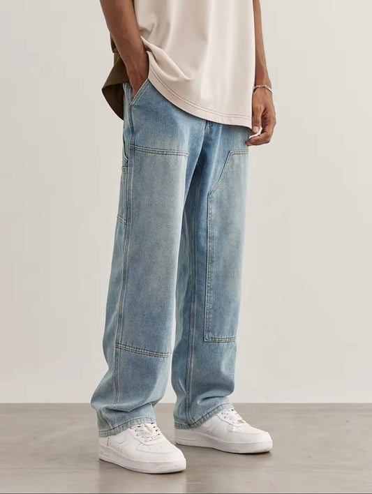 ZAPRE Relaxed Fit Carpenter Jeans