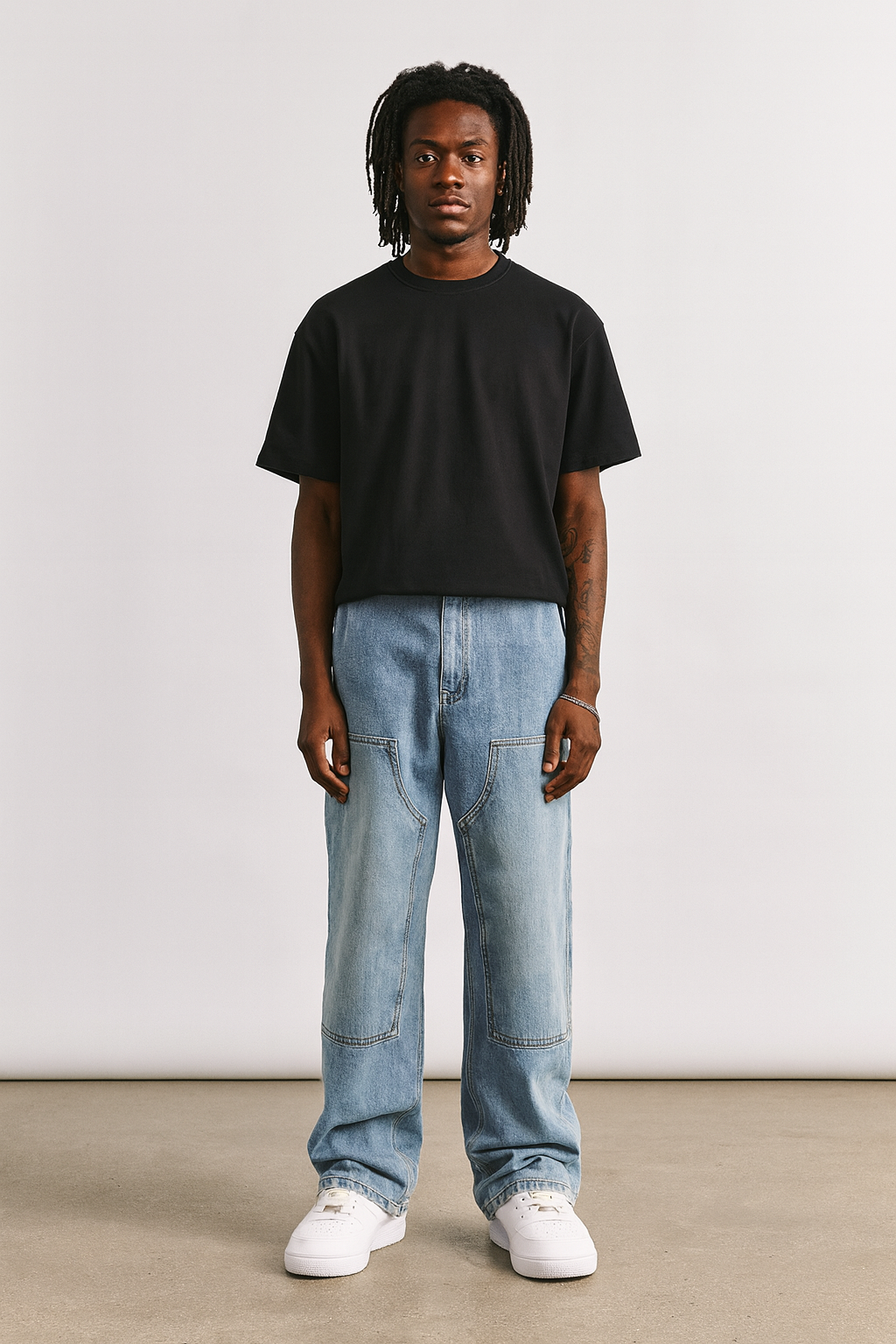 ZAPRE Relaxed Fit Carpenter Jeans