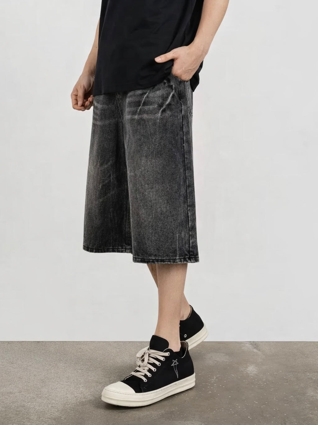 ZAPRE Relax Fit Stone Washed Jorts