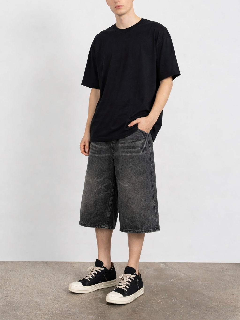 ZAPRE Relax Fit Stone Washed Jorts