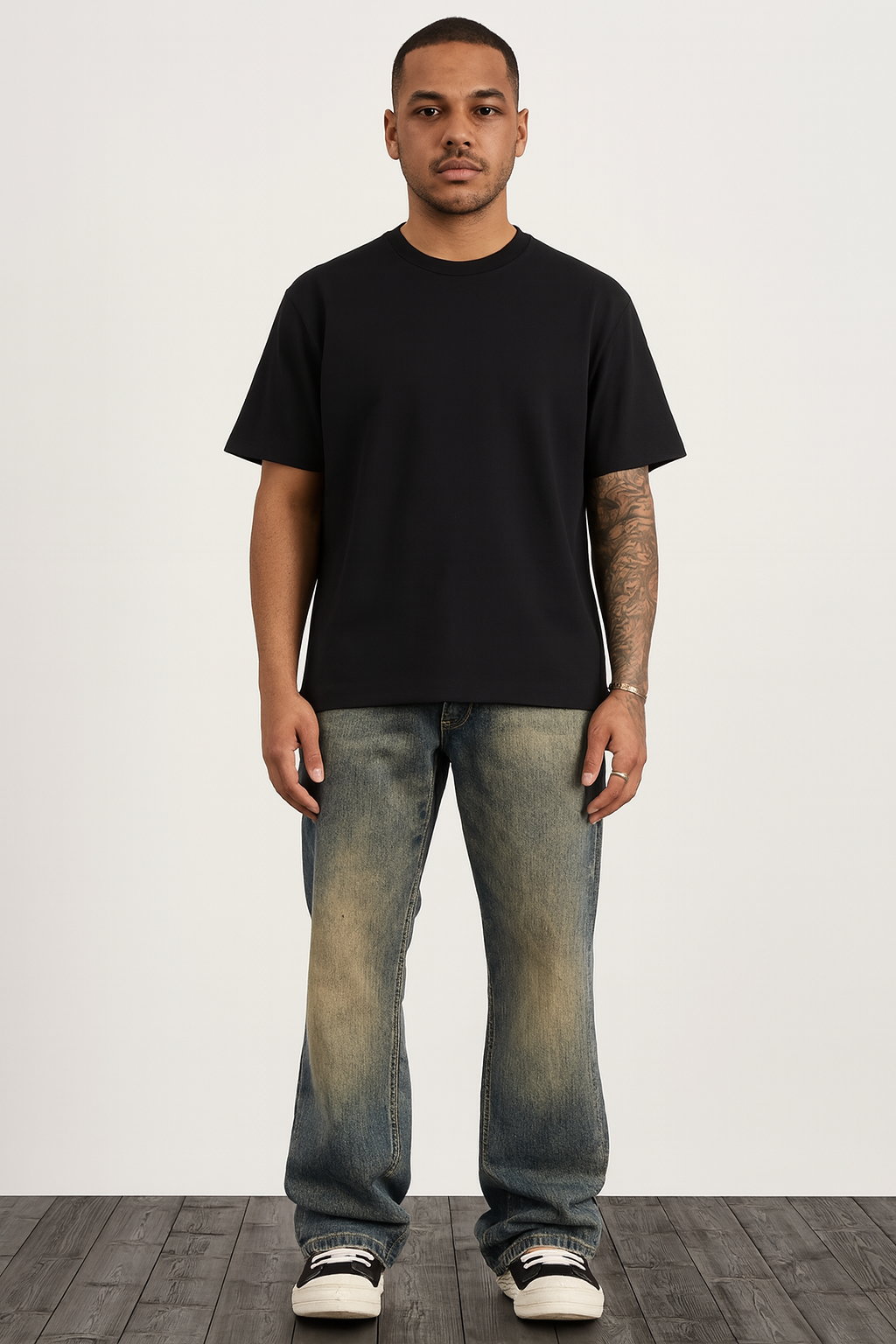 ZAPRE Relaxed Fit Distressed Jeans